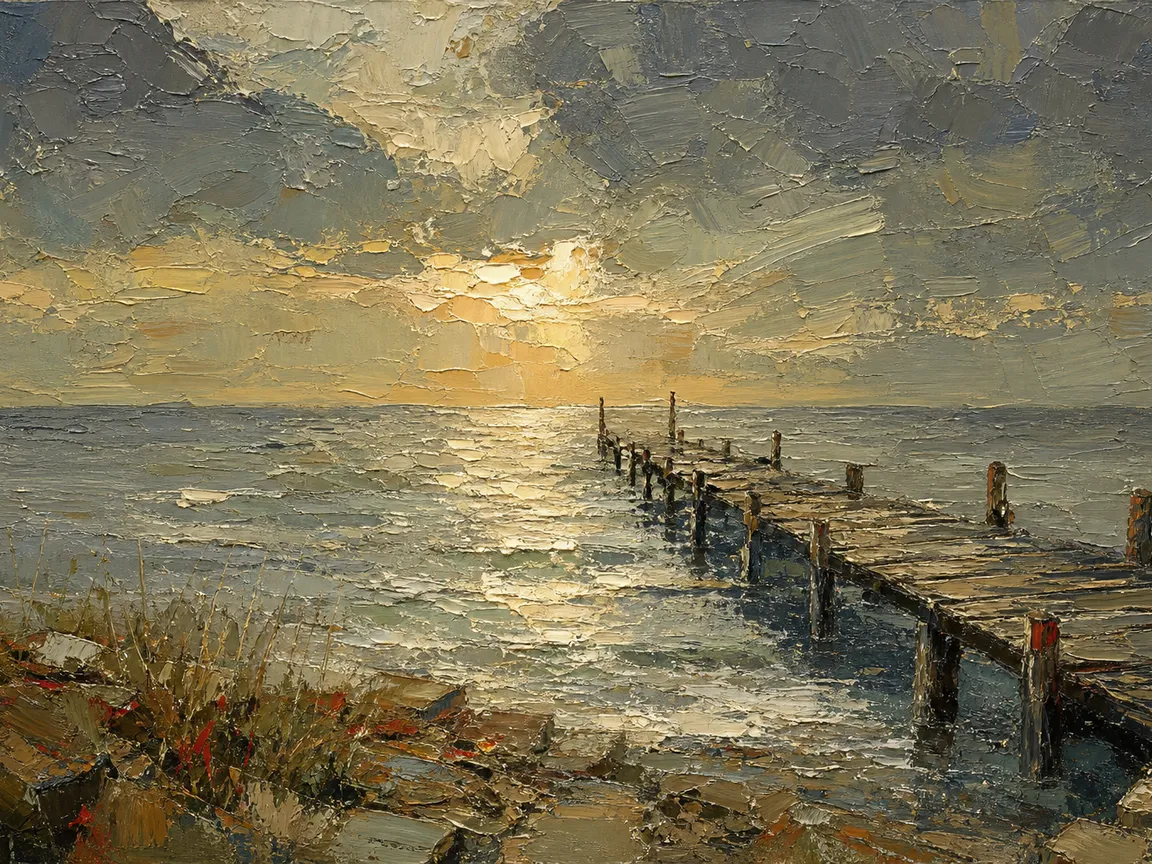 Картина «Балтика. Ноябрь», холст, масло, 100 × 75 см